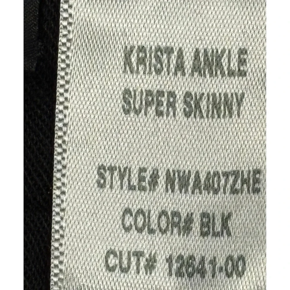 Hudson Krista Ankle Super Skinny Jeans Black Size 26 NWA407ZHE‎ Low Rise Denim